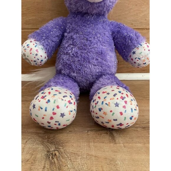 EUC Build-A-Bear Workshop Purple Sparkly Unicorn - Picture 5 of 7